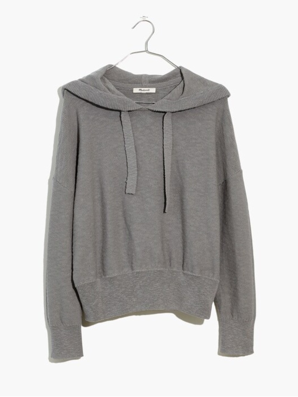 Madewell Clairview Hoodie sweater, Heather Grey,medium